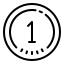 Step 1 icon - target dial or progress