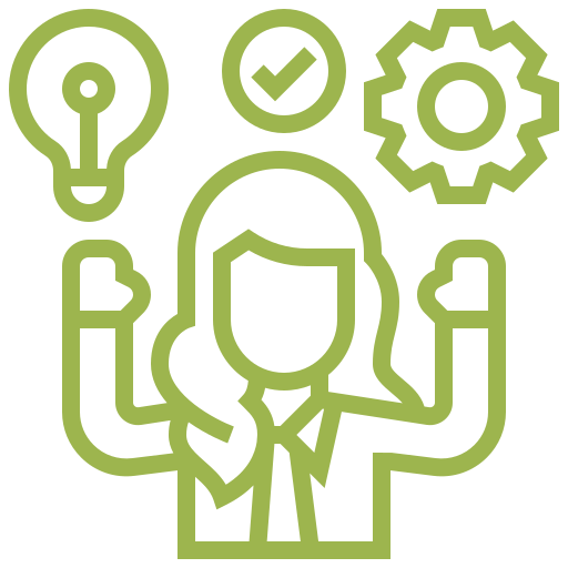 Capacity Builder icon - person with gears